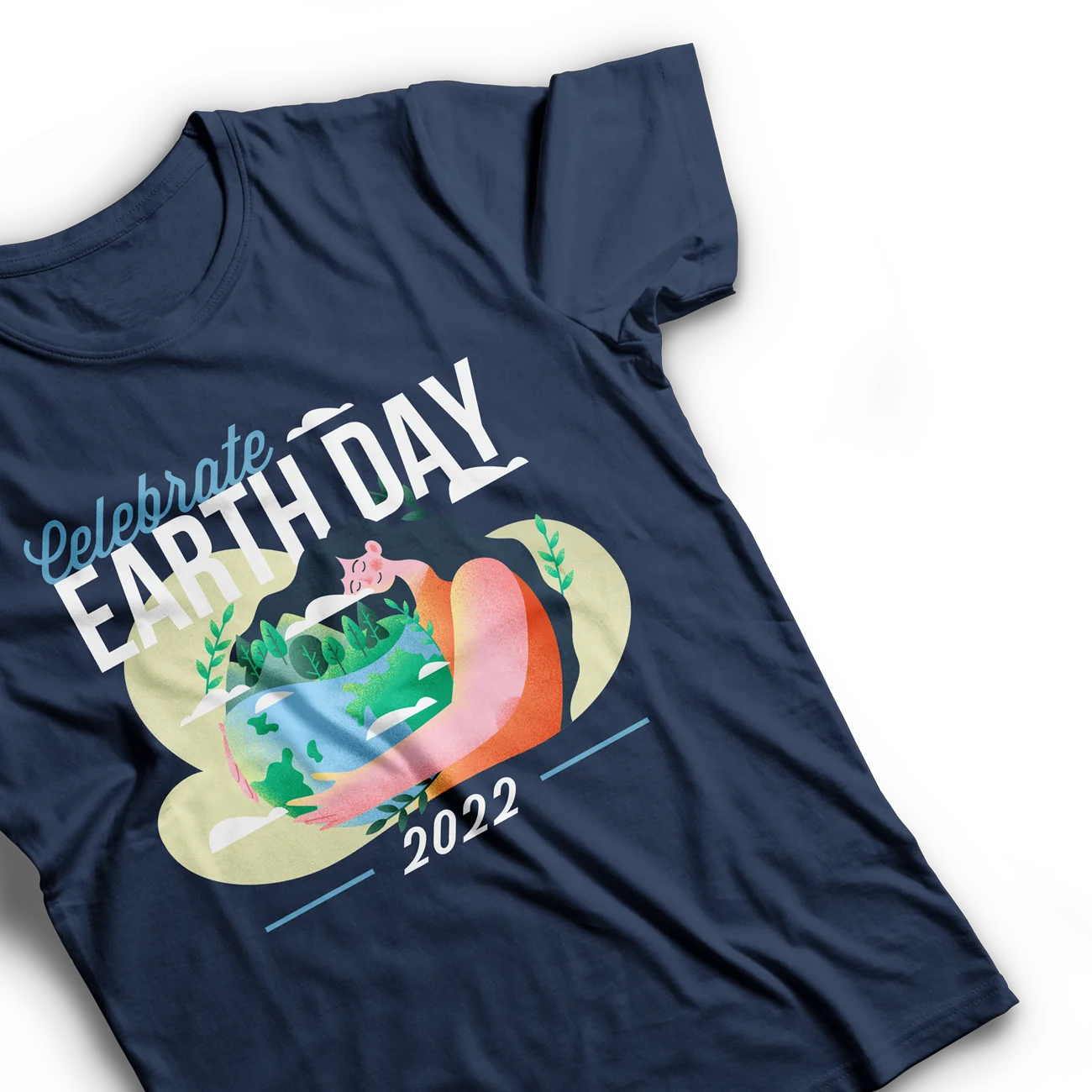 Earth Day custom t-shirt printed with Digital Squeegee hybrid technology