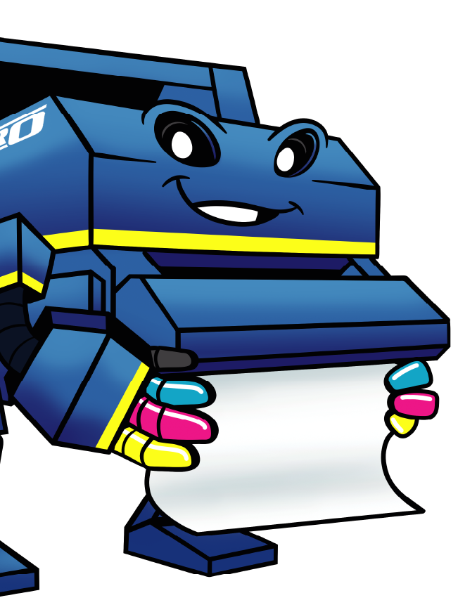 Print Hybrid DTF Digital Transfer Robot Mascot