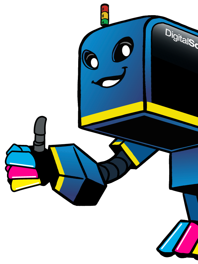 Digital Squeegee Hybrid Printing Robot Mascot