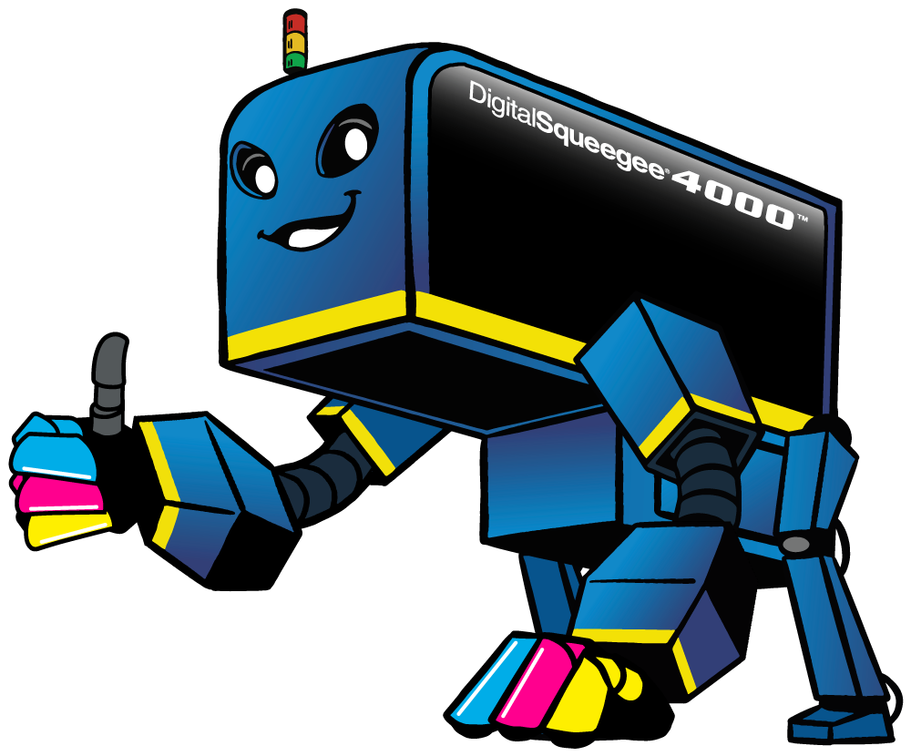 Digital Squeegee Right Happy Mascot 1000px