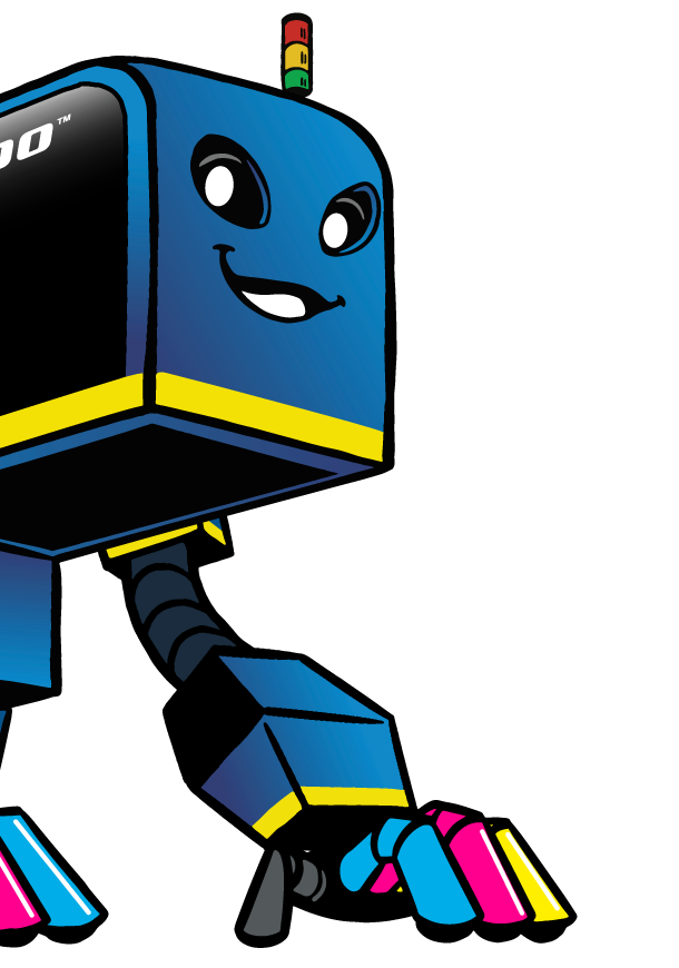 Left Digital Squeegee Mascot